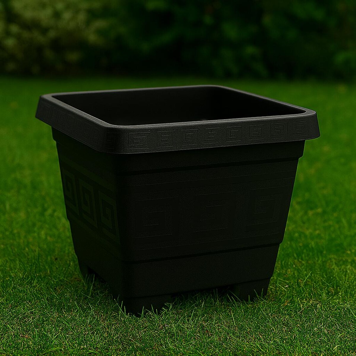 MACETA CUADRADA 18 LITROS NEGRA REF 0361 - NEGRO 