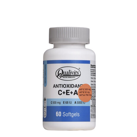 ¡OFEERTA POR VENCIMIENTO! Antioxidant C+E+A 60caps Qualivits ¡OFEERTA POR VENCIMIENTO! Antioxidant C+E+A 60caps Qualivits
