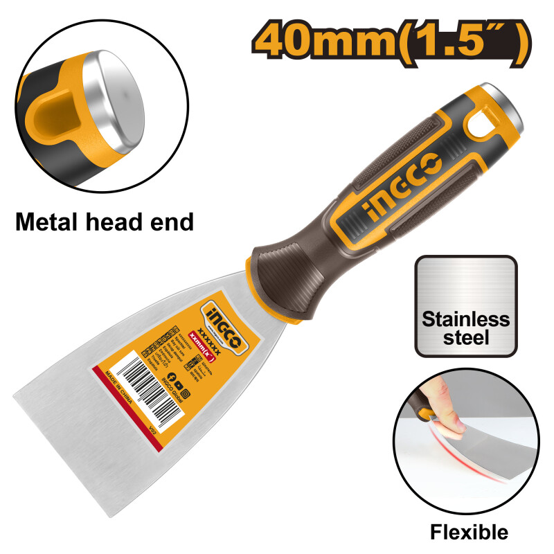 ESPATULA 40MM 1.5´´ ACERO INOX INGCO HPUT08040 ESPATULA 40MM 1.5´´ ACERO INOX INGCO HPUT08040