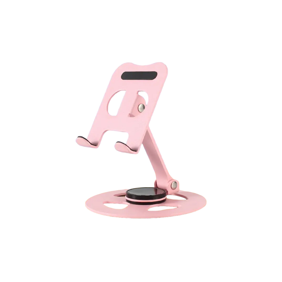 Soporte De Metal Giratorio Para Celular O Tablet - Rosado 