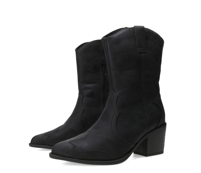 Botas de Mujer Miss Carol LITER tejana media Negro