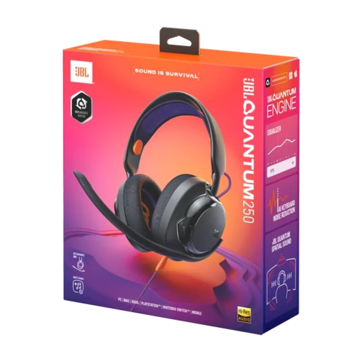 Auriculares Gamer JBL Quantum Q250 con micrófono 