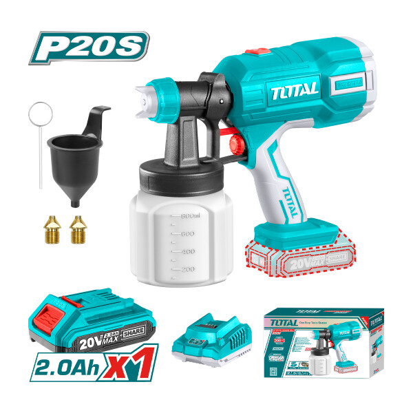 Pistola Para Pintar Inalámbrica 20V Total Pistola Para Pintar Inalámbrica 20V Total