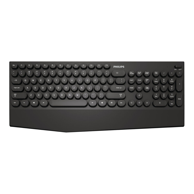 Teclado Usb BT 2,4G Philips SPK6303 104 Teclas Redondeadas Teclado Usb BT 2,4G Philips SPK6303 104 Teclas Redondeadas