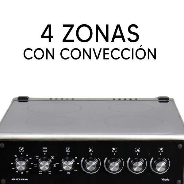 Cocina Futura Fut-60vc4g COCINA FUTURA VITROCERAMICA FUT60VC4G