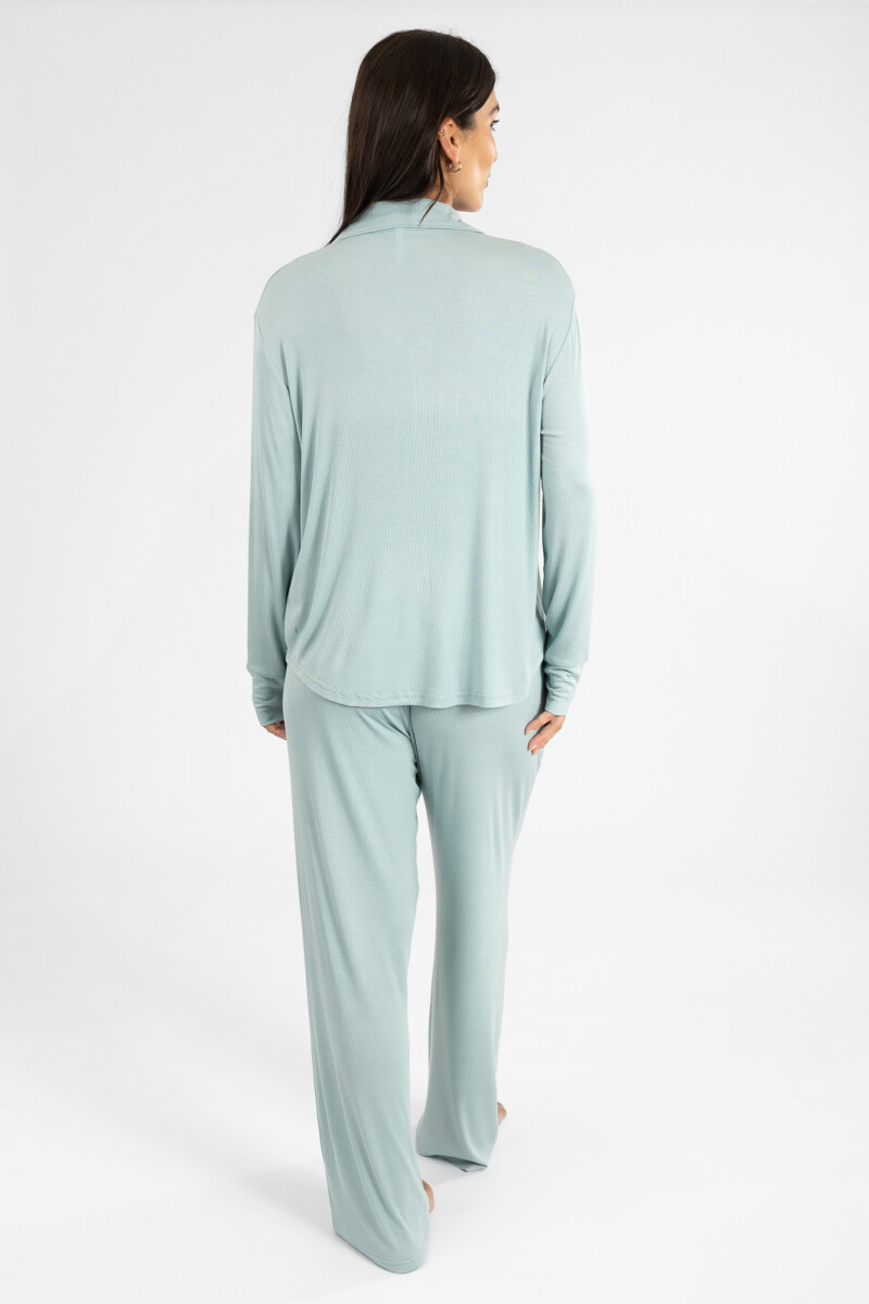 Pijama ribb americano Verde claro