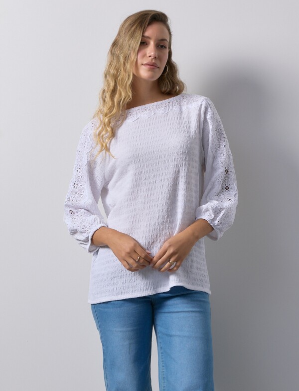 Blusa Broderie BLANCO