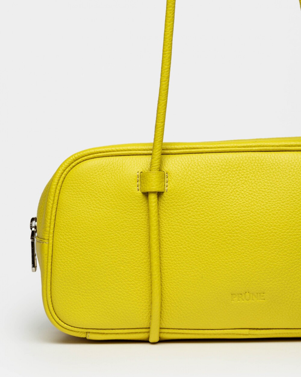 Cartera al hombro Horizon en cuero graneado Lima