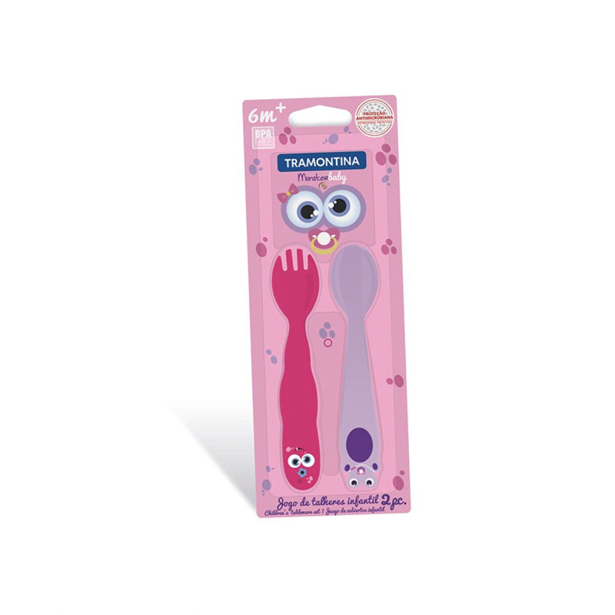 Juego de cubiertos para niña, modelo MONSTERKIDS, 2 piezas - TR5156 