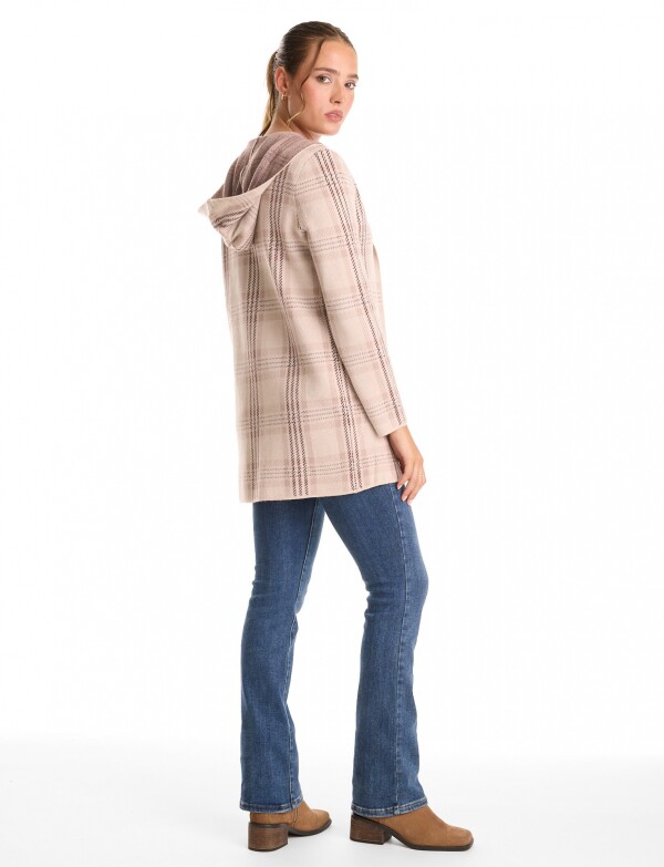 Cardigan Con Capucha BEIGE/MULTI