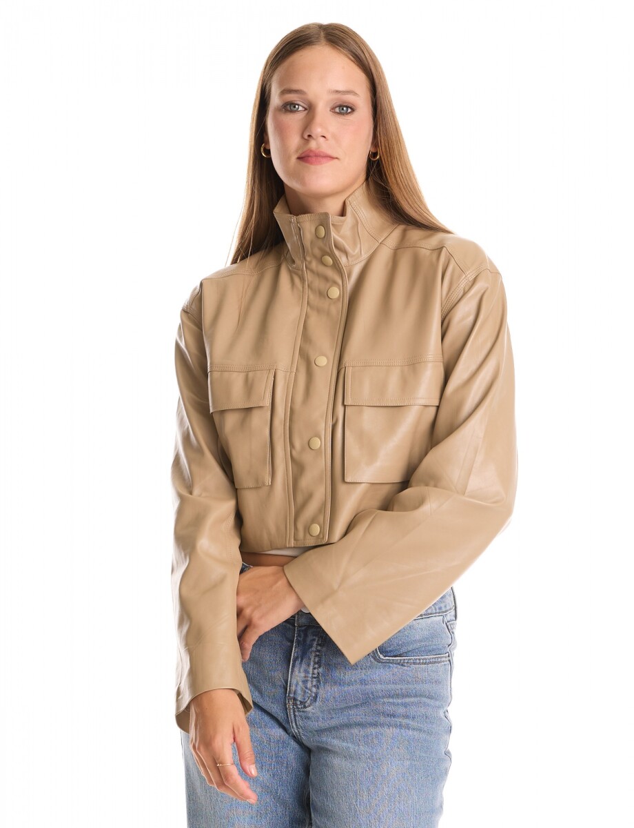 Chaqueta Eco Cuero - Tostado 
