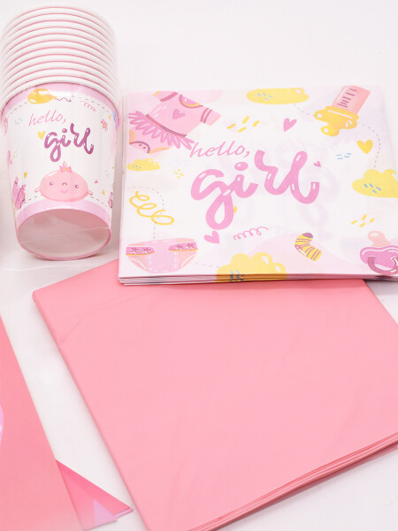 PARTY SET ITS A GIRL ROSADO