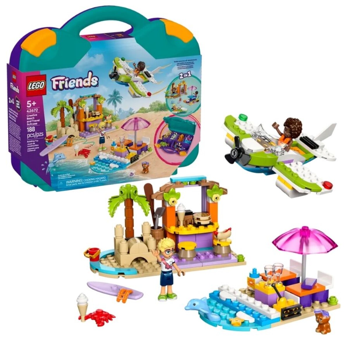Lego Friends Playa Creativa Y Maleta De Viaje 42672 Set 2 En 1 