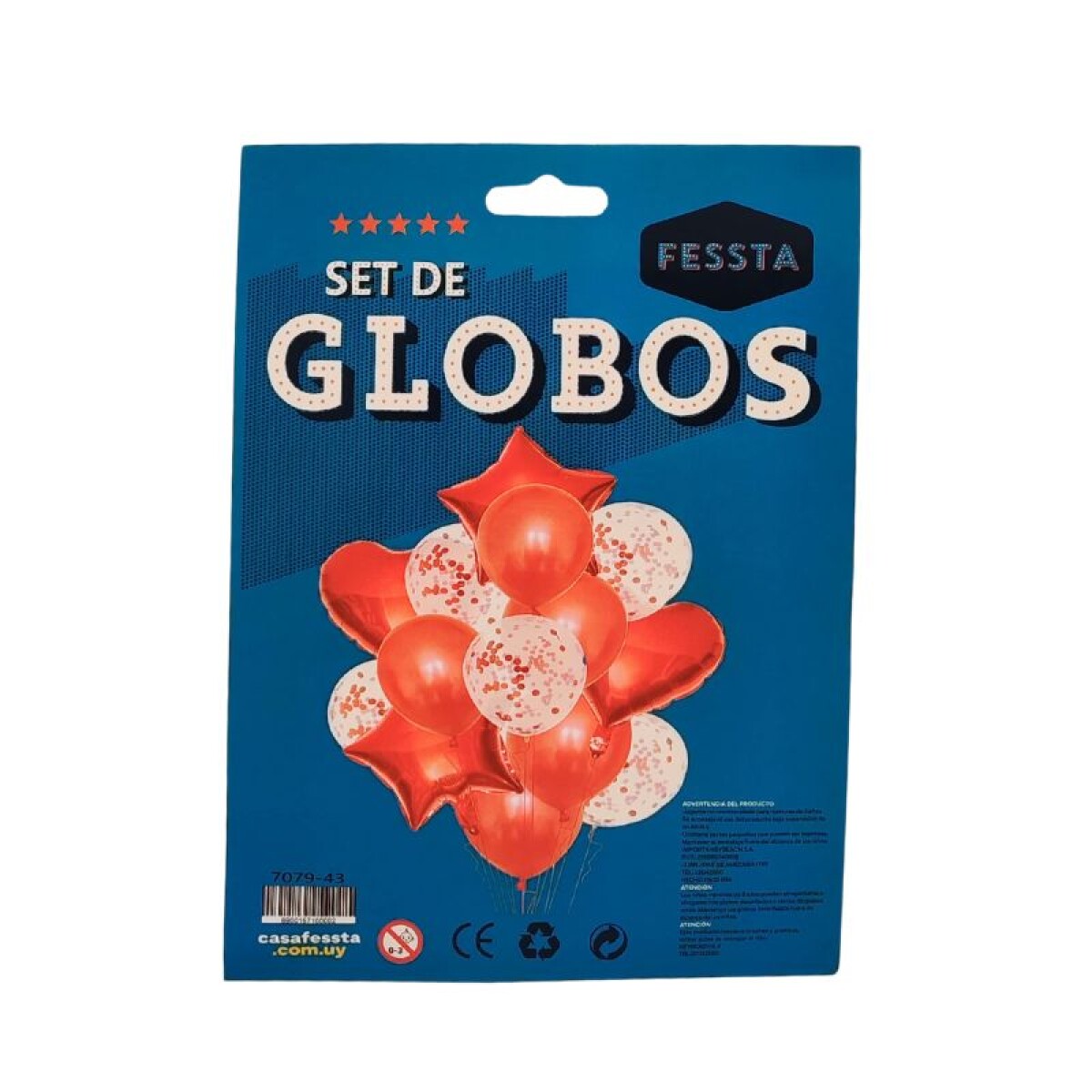 Set de Globos Fessta x14 Und - Rojo 