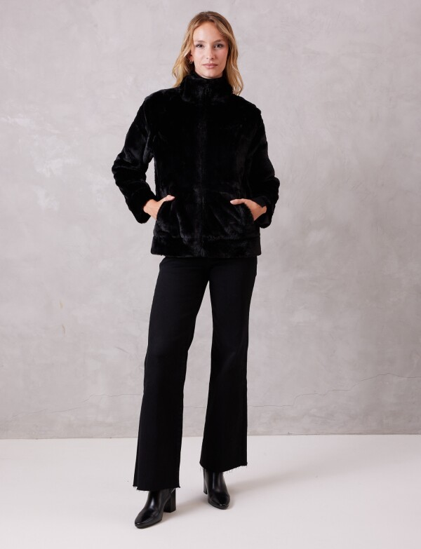 Chaqueta Faux Fur NEGRO