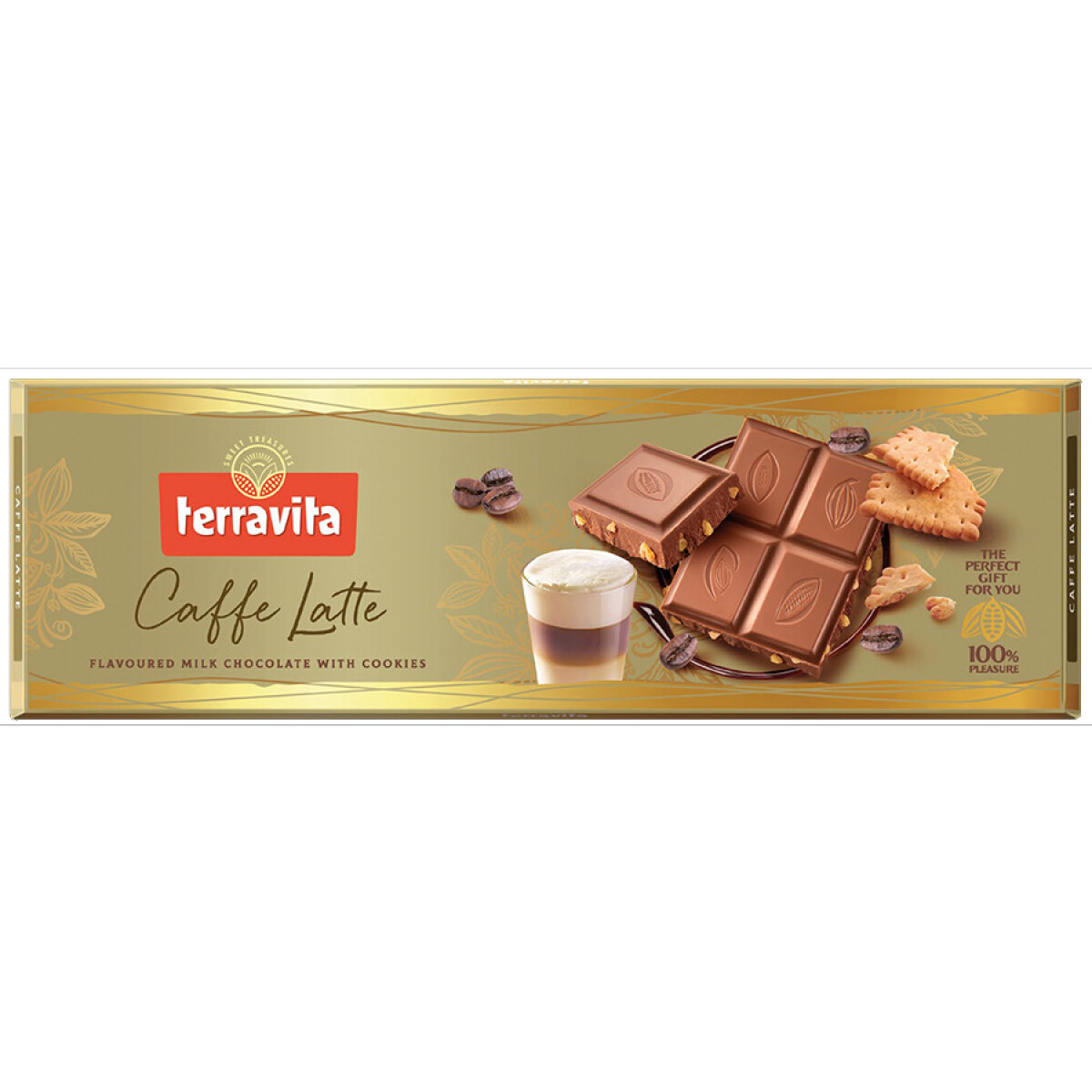 Chocolate Terravita con Leche Caffe Latte y Cookies 225 G 