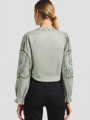 Blusa Vise Verde Grisaceo