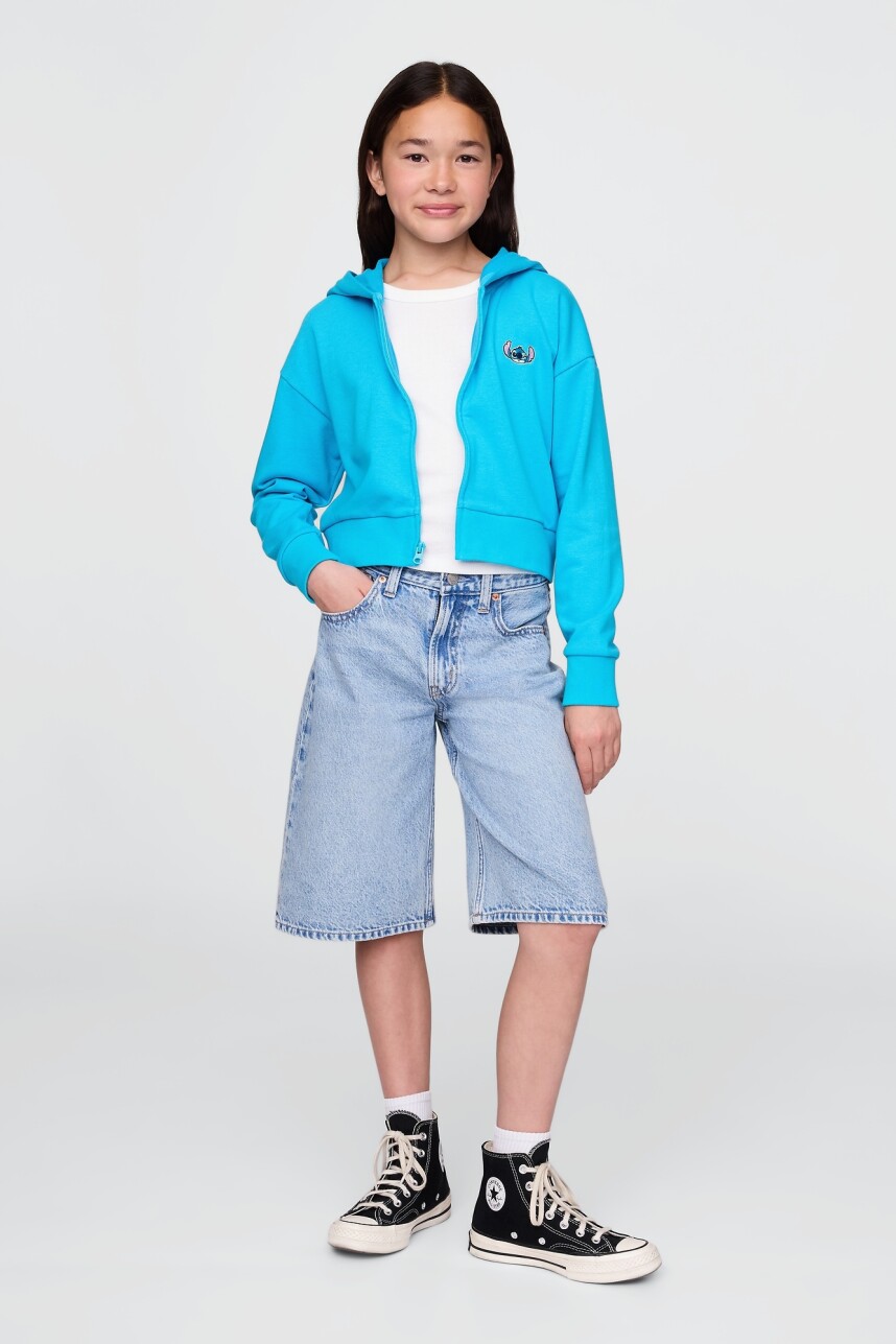 Canguro Con Cierre Niña True Cyan Blue 663