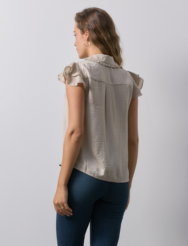 Camisa Saten BEIGE