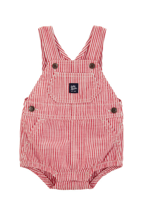 Enterito bombachudo de algodón, diseño a rayas Sin color