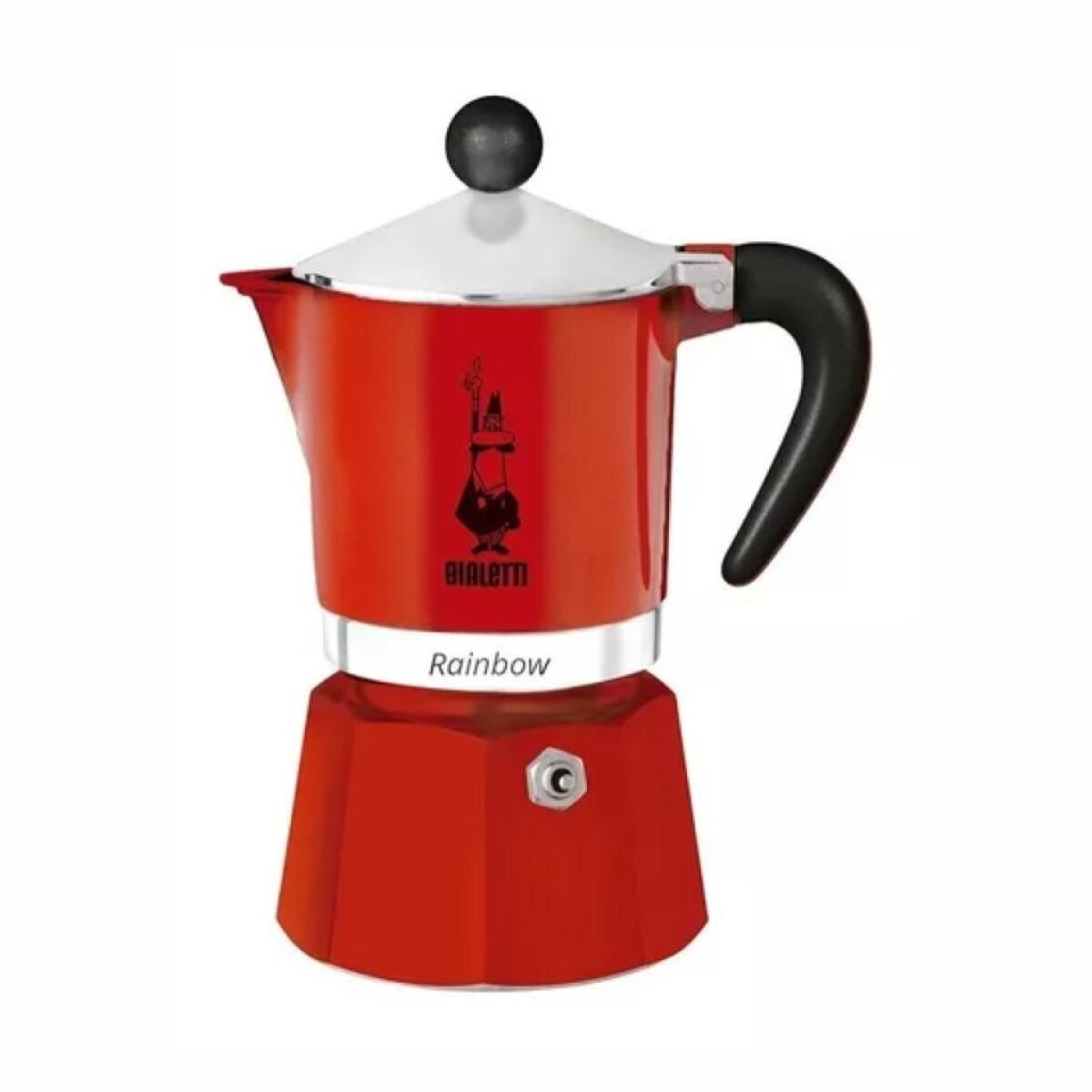 Cafetera Manual Italiana BIALETTI Rainbow 3 Tazas - Roja 