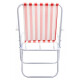 Silla De Playa Plegable Tubo De Hierro Rojo