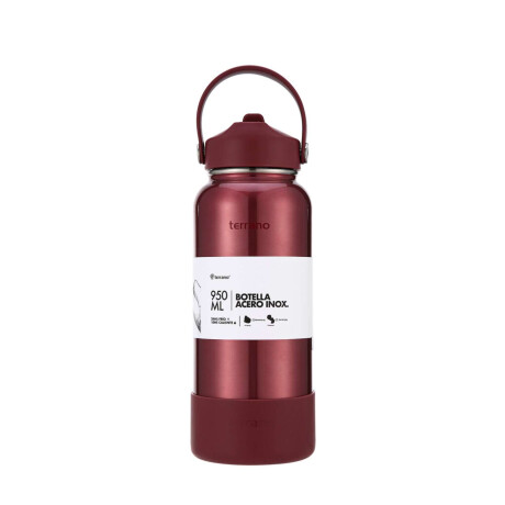 Botella Térmica Con Pico 950Ml. Rojo Metalizado