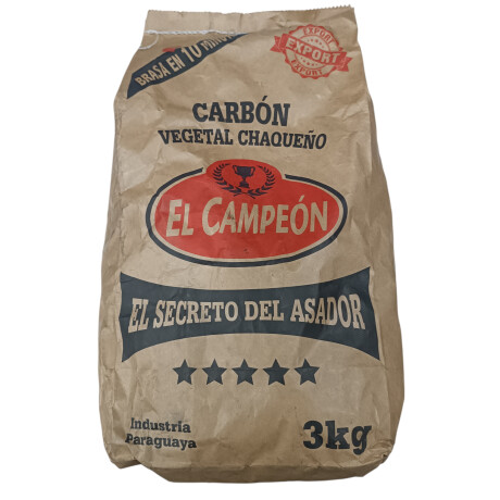 Carbón Vegetal El Campeón 3Kg Carbón Vegetal El Campeón 3Kg