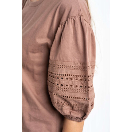 Remera Algodon Combinada Mocha