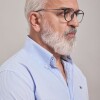 CAMISA OXFORD BLANCO RAYA CELESTE