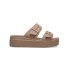 Brooklyn Buckle Low Wedge W - Mujer Latte