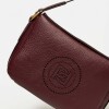 Bandolera Key en efecto cuero graneado Bordeaux
