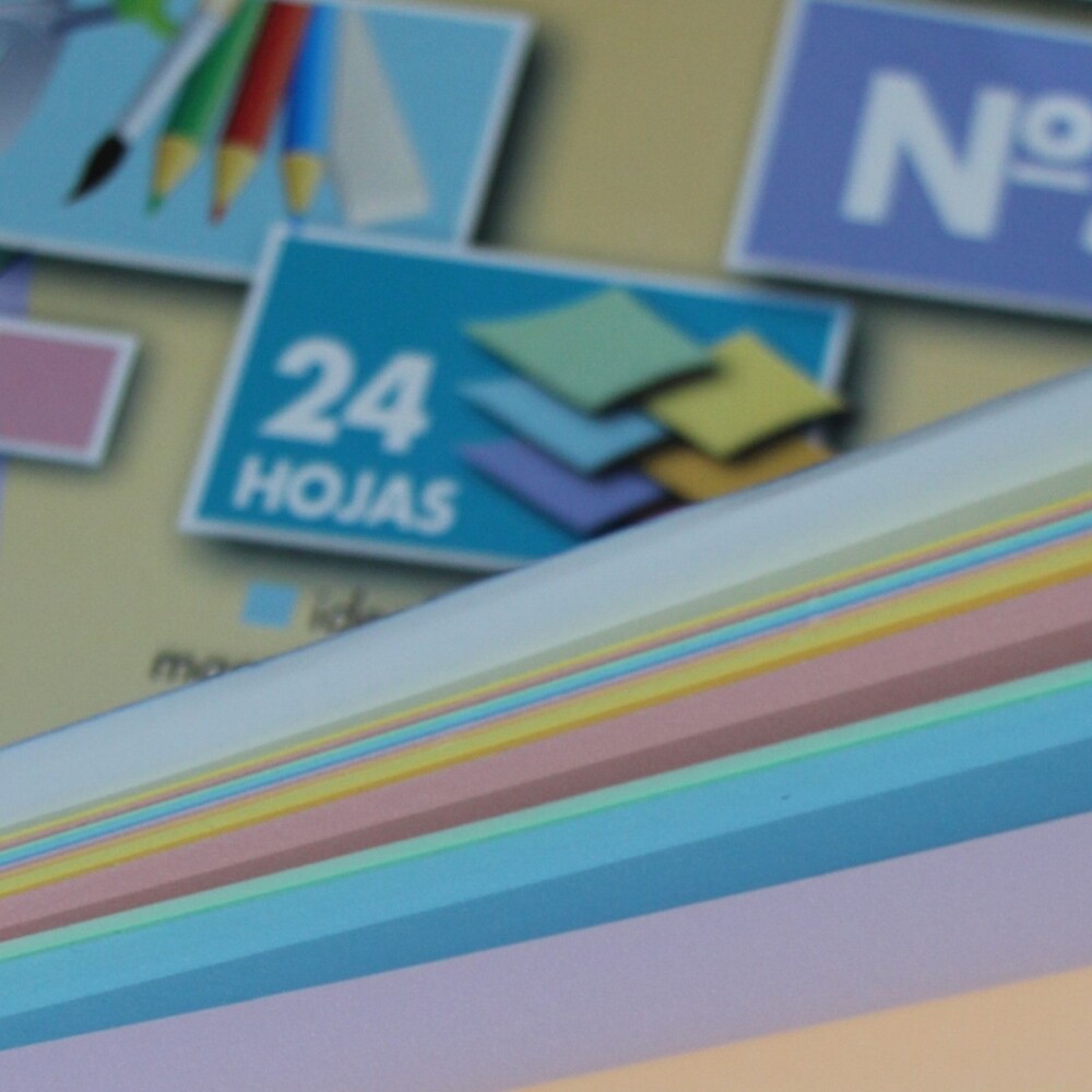 BLOCK LUMA 24 HOJAS DE CARTULINA COLORES PASTELES BLOCK LUMA 24 HOJAS DE CARTULINA COLORES PASTELES