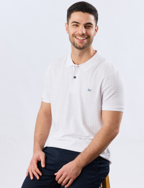 REMERA POLO ESTAMPADA PIQUÉ Blanco