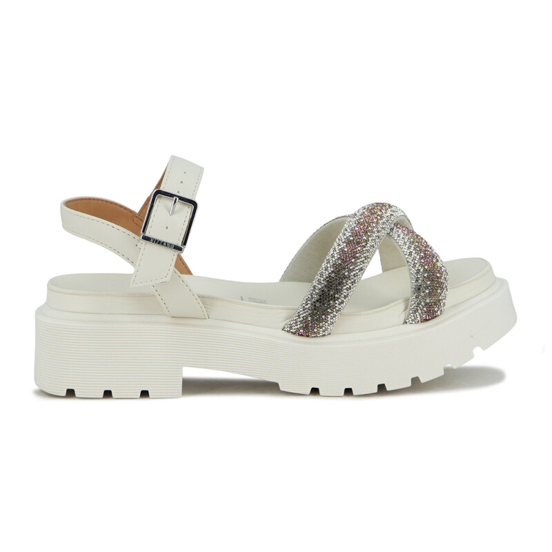 Sandalia Vizzano Mujer Taco 3cm Blanco-beige