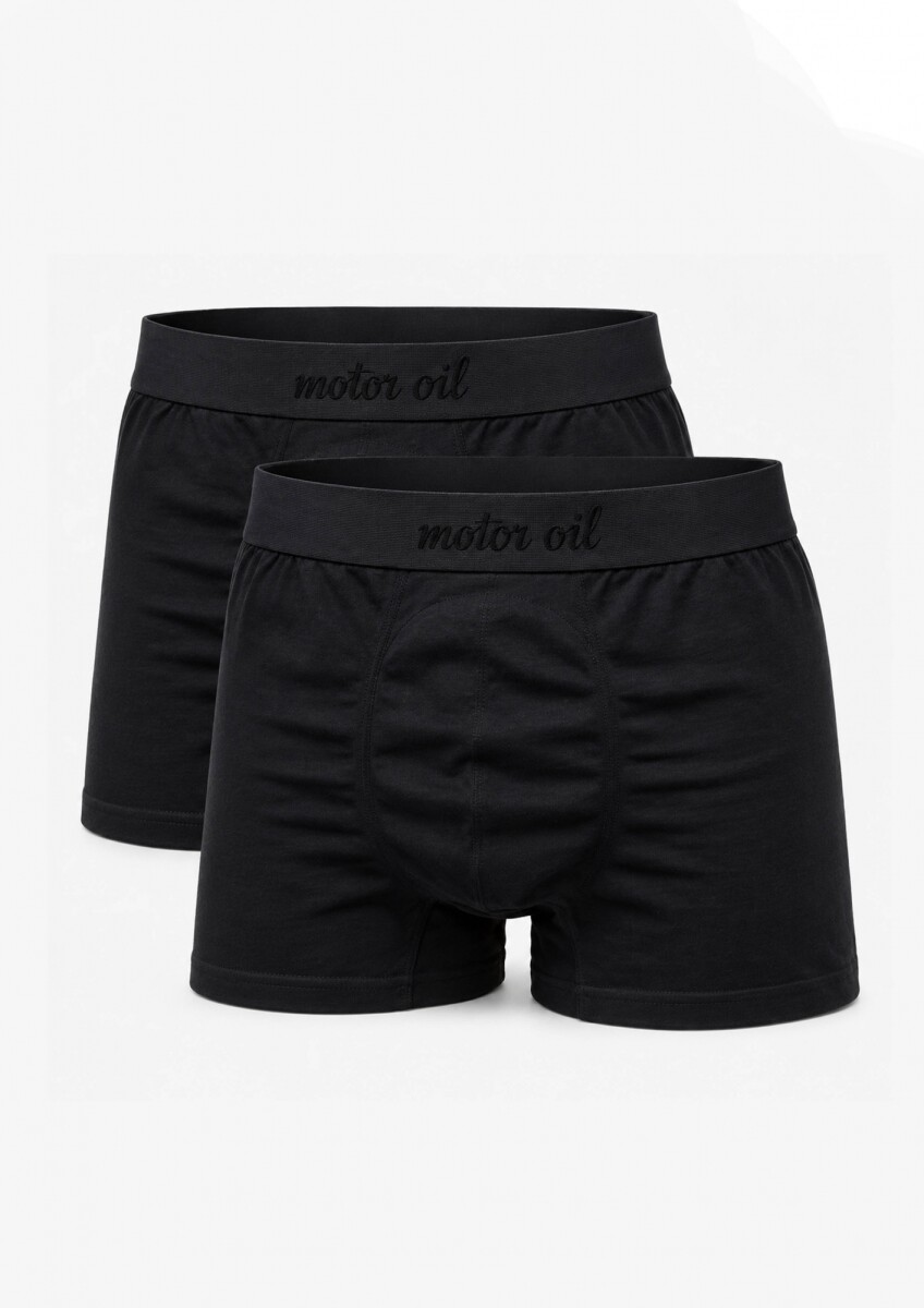 Bóxer Micro Liso Pack x2 - Negro 