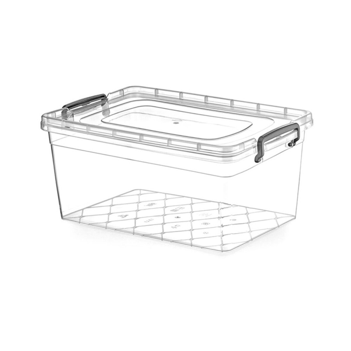 Caja Organizadora Plastico Transparente 20 Lt con Asas - Transparente 