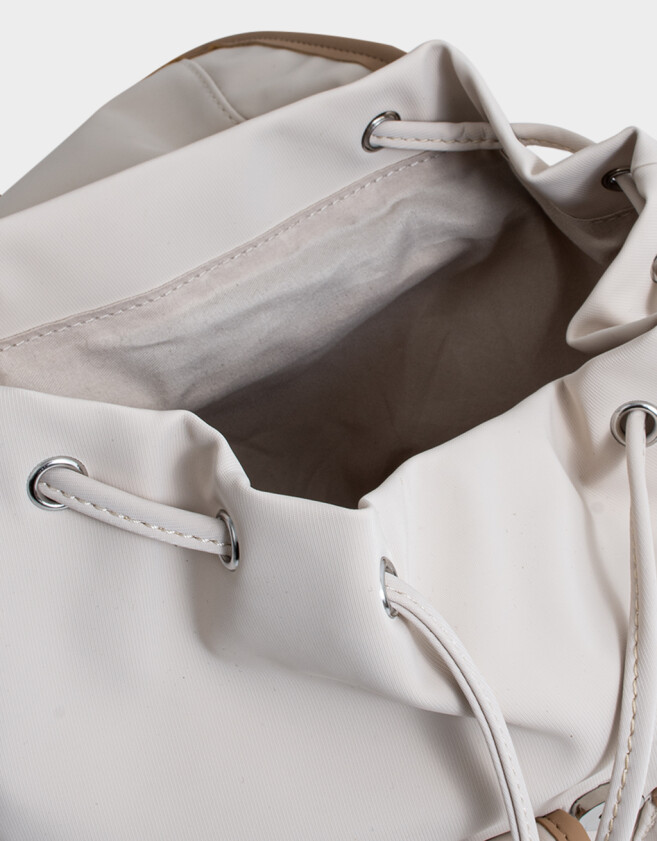 Mochilas Urbanas Mochila Con Solapa Beige "campus Club" - Marron Beige