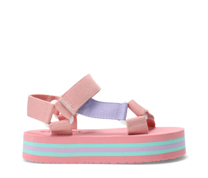 Sandalia de Niña Mini Miss Carol SOHO teva con plataforma de goma Rosado