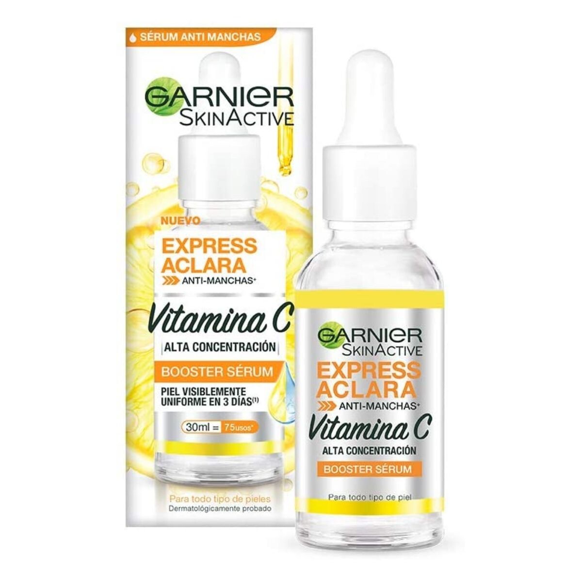 Sérum Garnier Skin Active Express Aclara Anti-Manchas Vitamina C 30 ML 