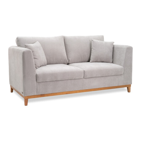 Sofá Belfast - Tela Microfibra - 2 cuerpos 2204 (Gris)