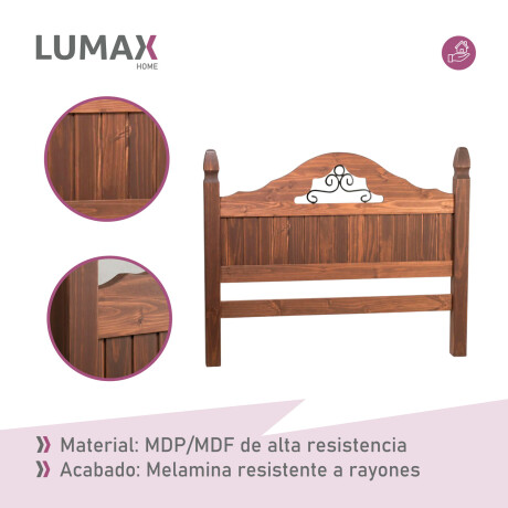 Respaldo Cabecera Lumax 2 plazas Madera y Hierro Respaldo Cabecera Lumax 2 plazas Madera y Hierro