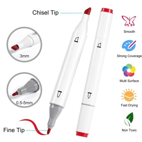 Caja X80 De Marcadores Doble Punta 250196 Universo Binario 001