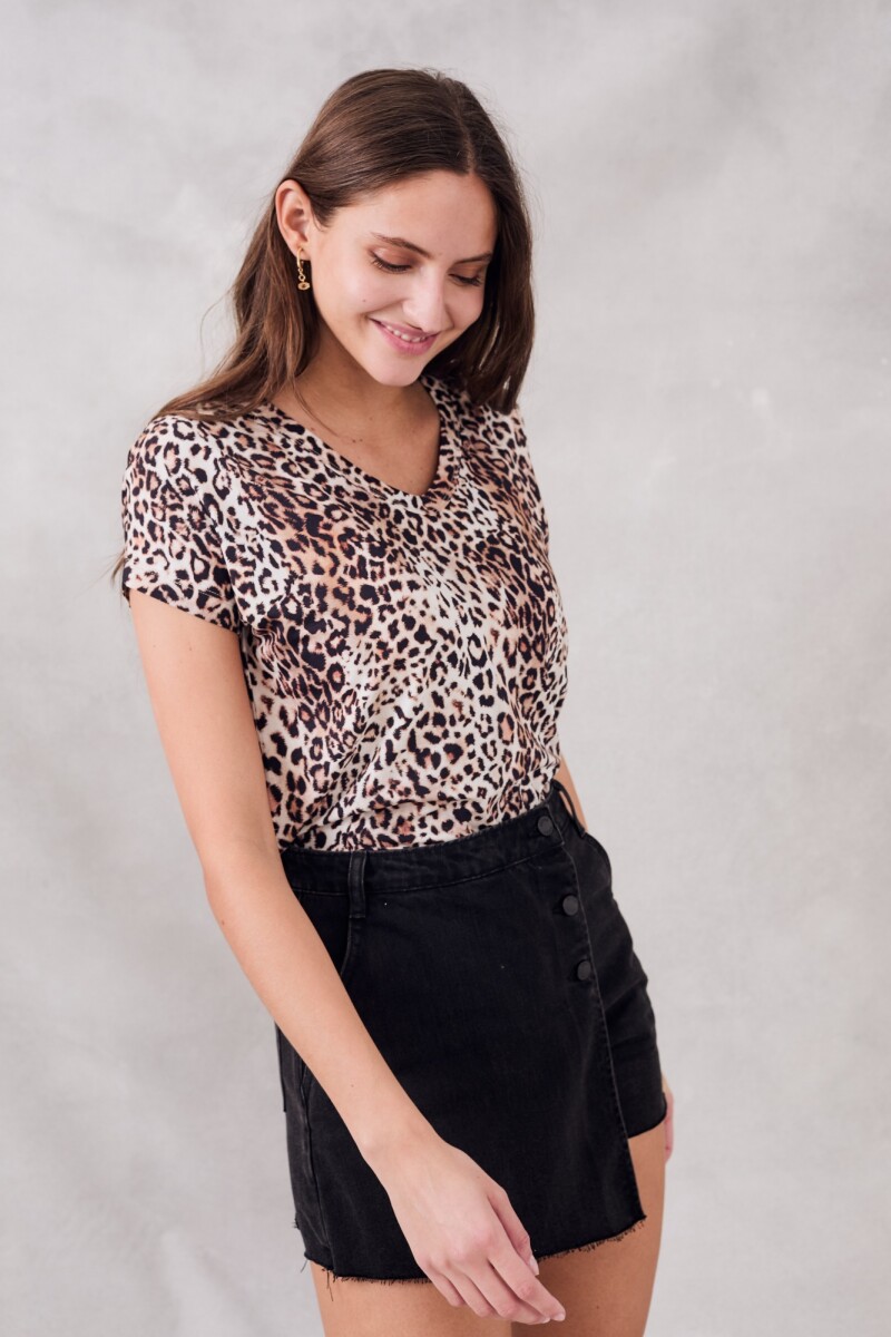 Remera Animal Print Multi