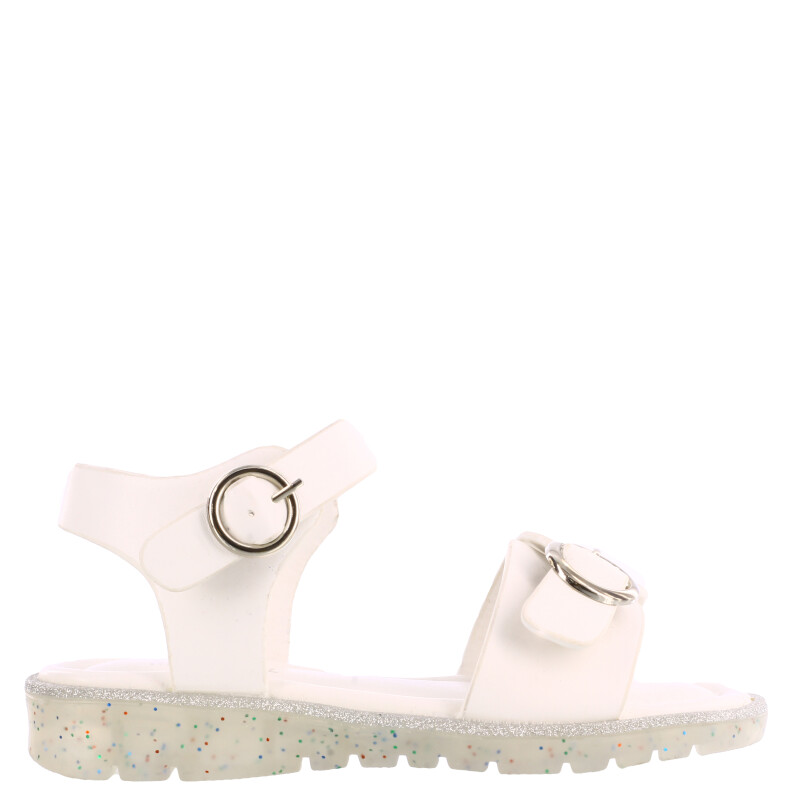 Sandalia de Niña Mini Miss Carol TUNEZ con pulsera y una tira Blanco