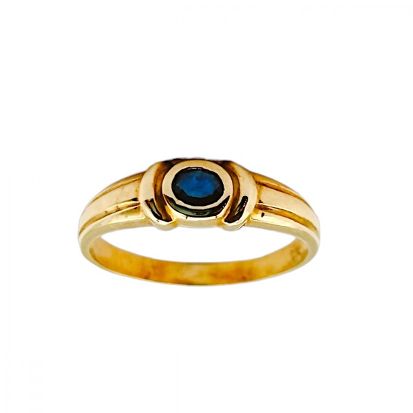 Anillo Solitario-Oro Bajo-Piedra Zafiro-AN8127 conpiedra
