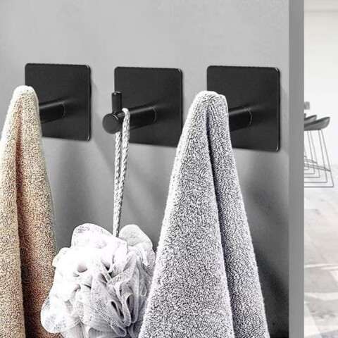 Percha autoadhesiva Negro Mate GC Percha Autoadhesiva Negro Mate Gc