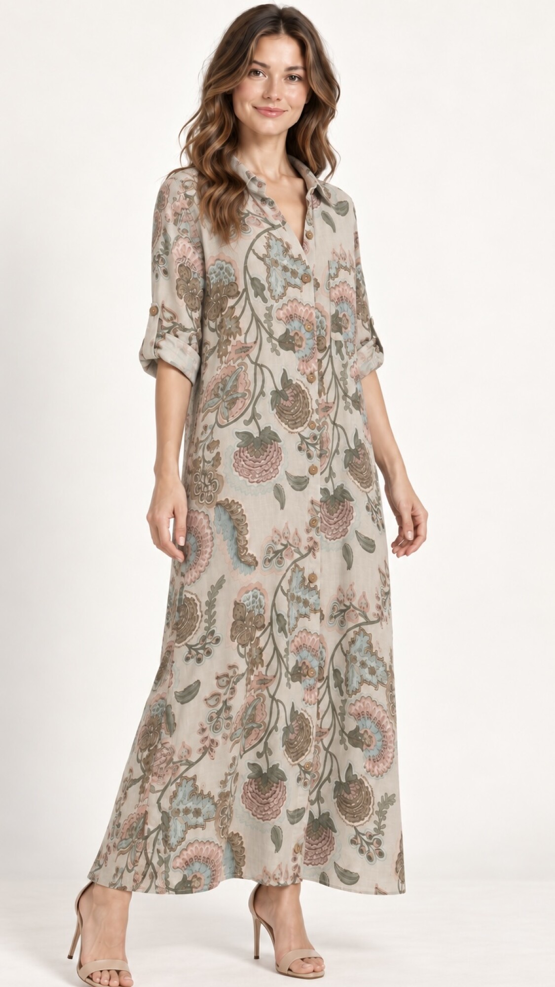 VESTIDO CAMISERO ALLI Beige