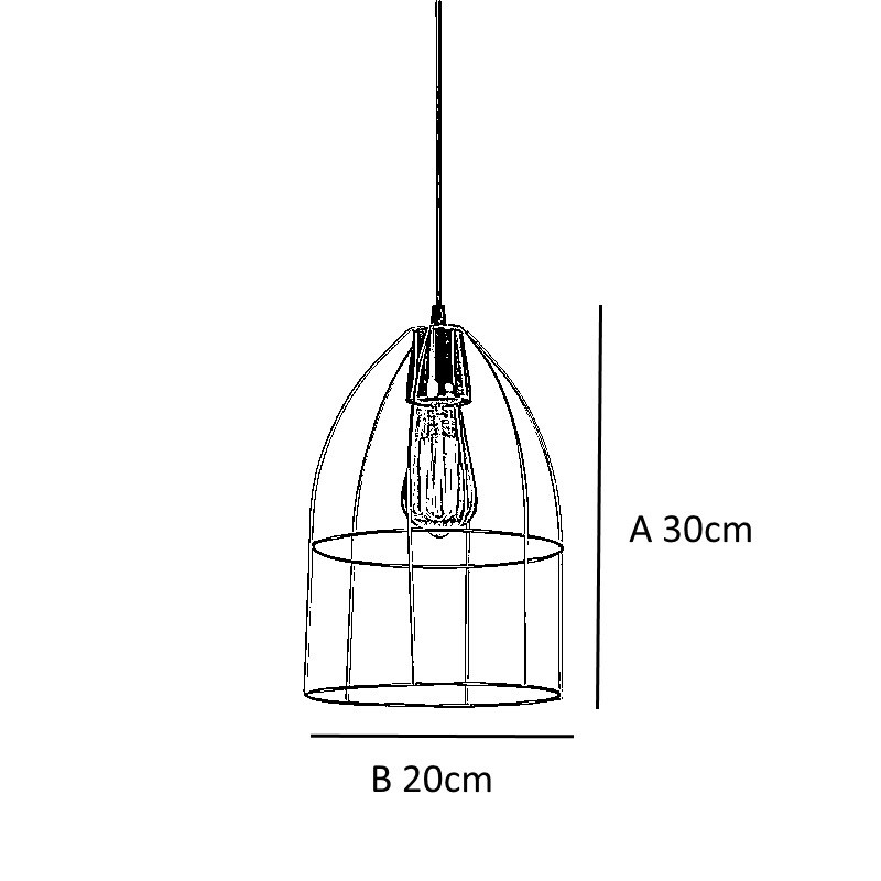 ""COLGANTE 1 LUZ ""JAULA"" E27 NEGRO" ""COLGANTE 1 LUZ ""JAULA"" E27 NEGRO"