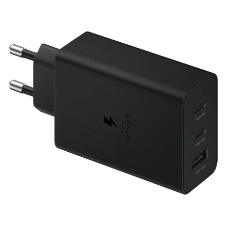 Cargador Samsung Trio 65 W Carga Súper Rápida 2 USB-C + USB-A Cargador Samsung Trio 65 W Carga Súper Rápida 2 USB-C + USB-A